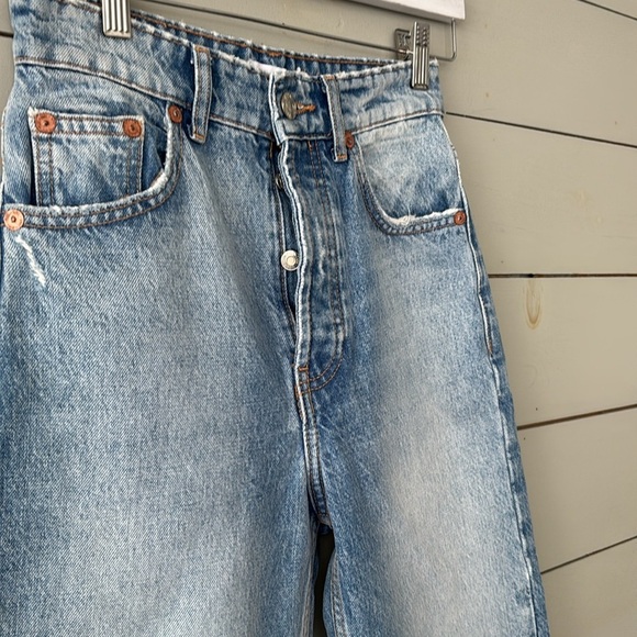 ZARA High Rise Straight Leg Jeans – Size 2 / 24 - Picture 3 of 6